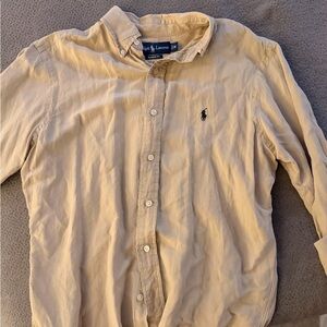 Ralph Lauren Men's Beige Button-Down Shirt